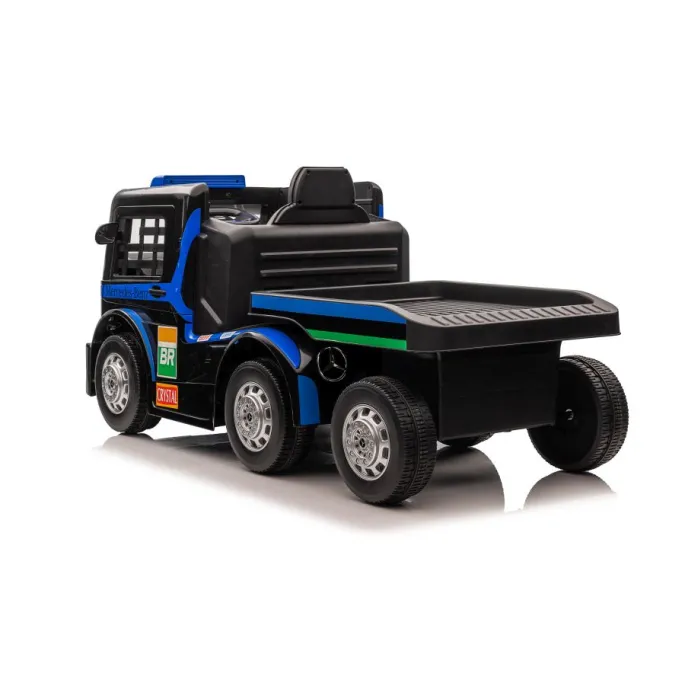 Auto Na Akumulator Mercedes + Naczepa XMX622B Granatowy LCD