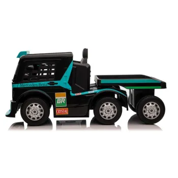 Auto Na Akumulator Mercedes+ Naczepa XMX622B Niebieski LCD