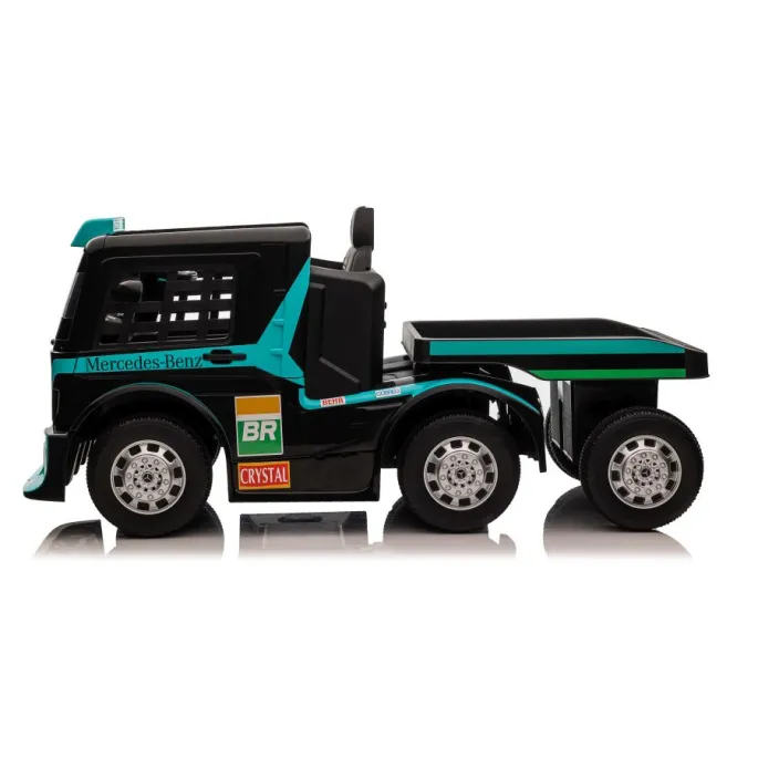 Auto Na Akumulator Mercedes+ Naczepa XMX622B Niebieski LCD