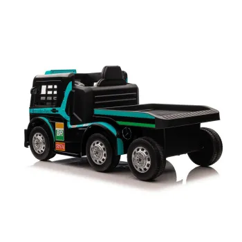 Auto Na Akumulator Mercedes+ Naczepa XMX622B Niebieski LCD