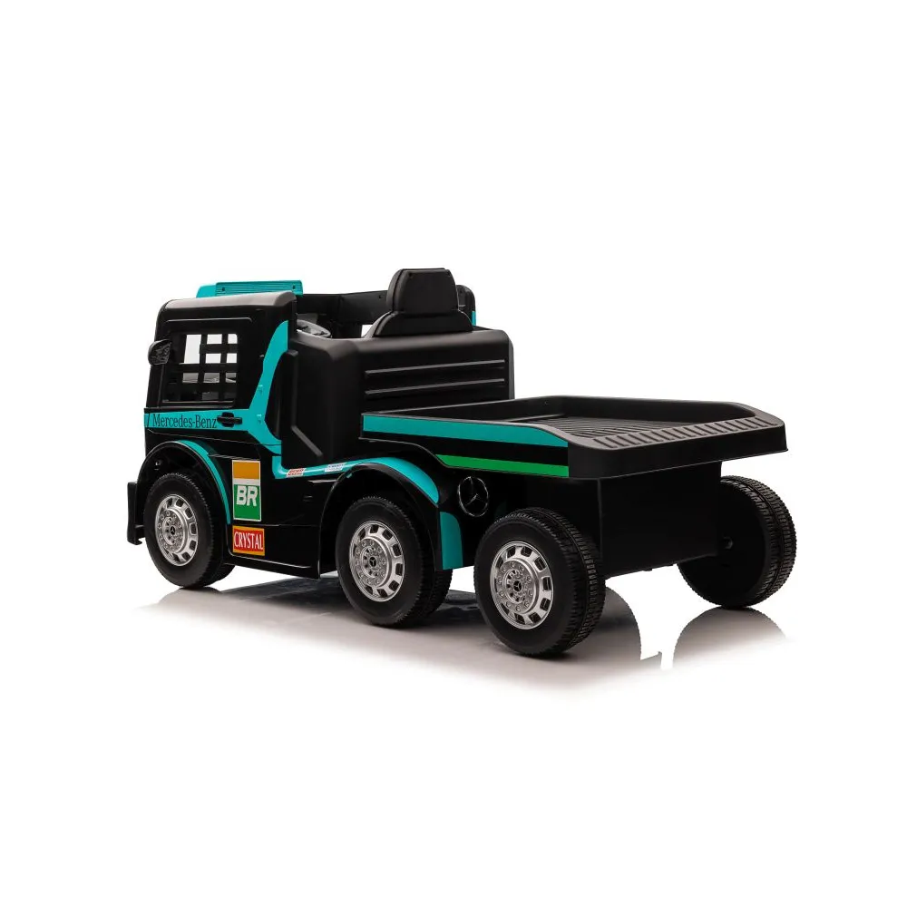 Auto Na Akumulator Mercedes+ Naczepa XMX622B Niebieski LCD