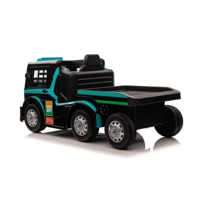 Auto Na Akumulator Mercedes+ Naczepa XMX622B Niebieski LCD