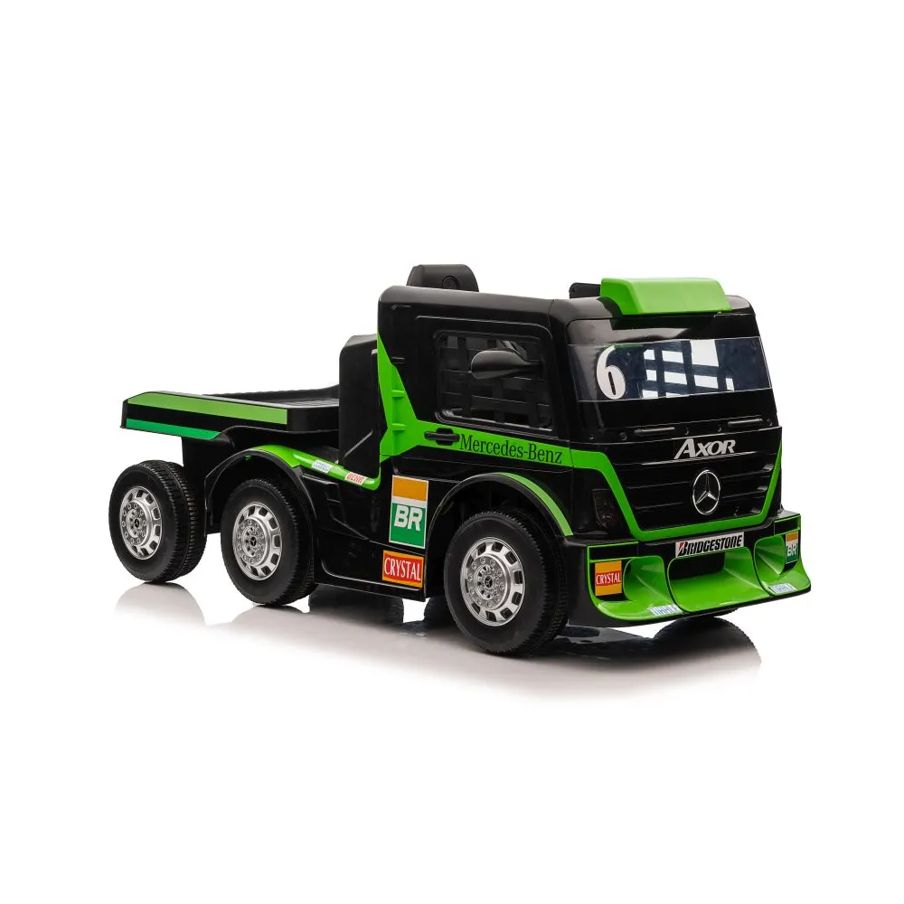 Auto Na Akumulator Mercedes + Naczepa XMX622B Zielony LCD