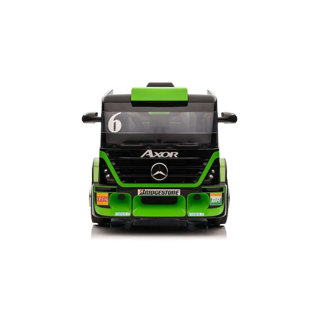 Auto Na Akumulator Mercedes + Naczepa XMX622B Zielony LCD