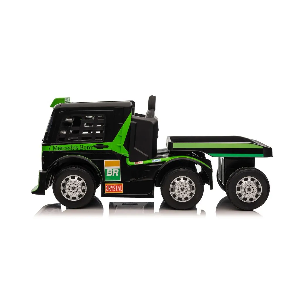 Auto Na Akumulator Mercedes + Naczepa XMX622B Zielony LCD