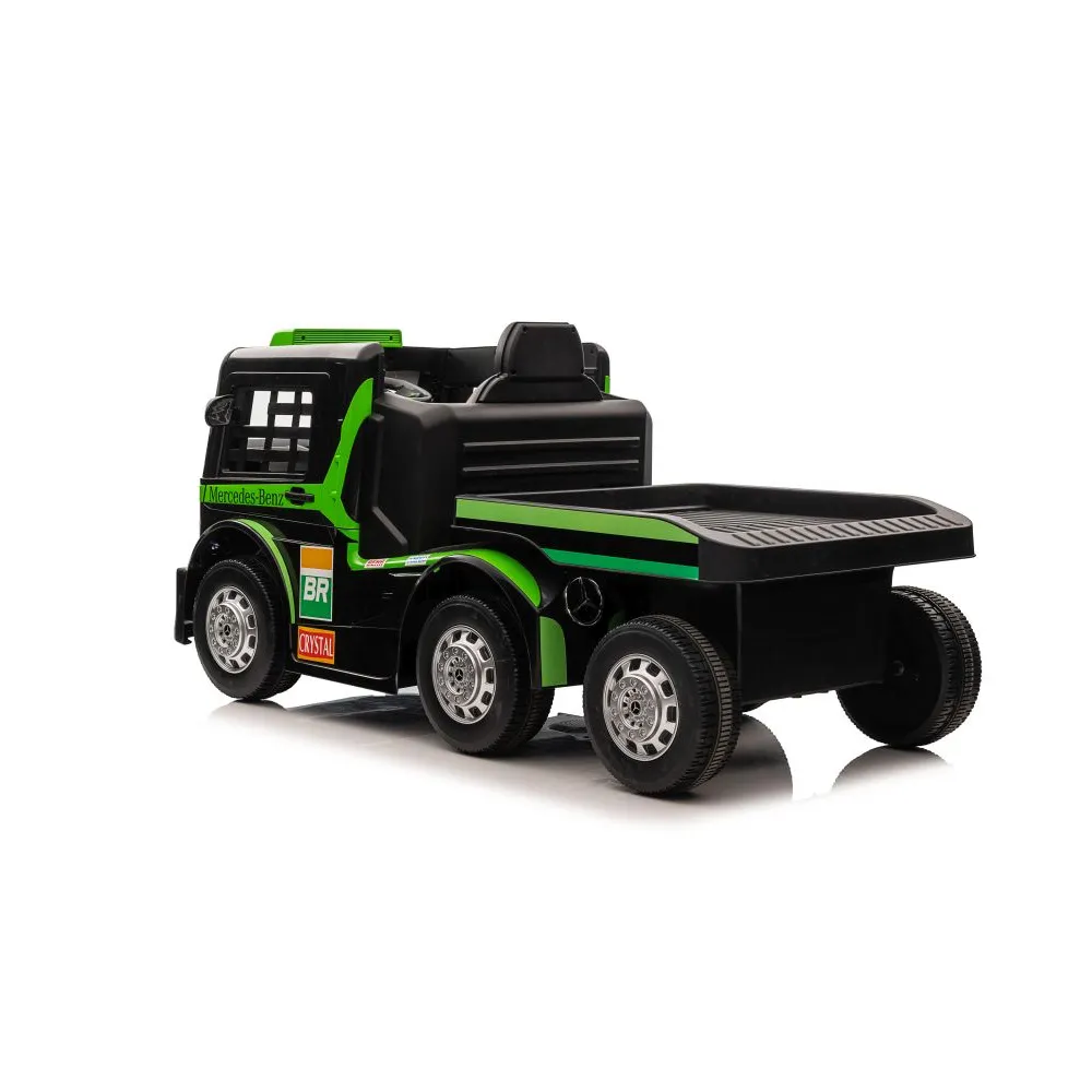 Auto Na Akumulator Mercedes + Naczepa XMX622B Zielony LCD