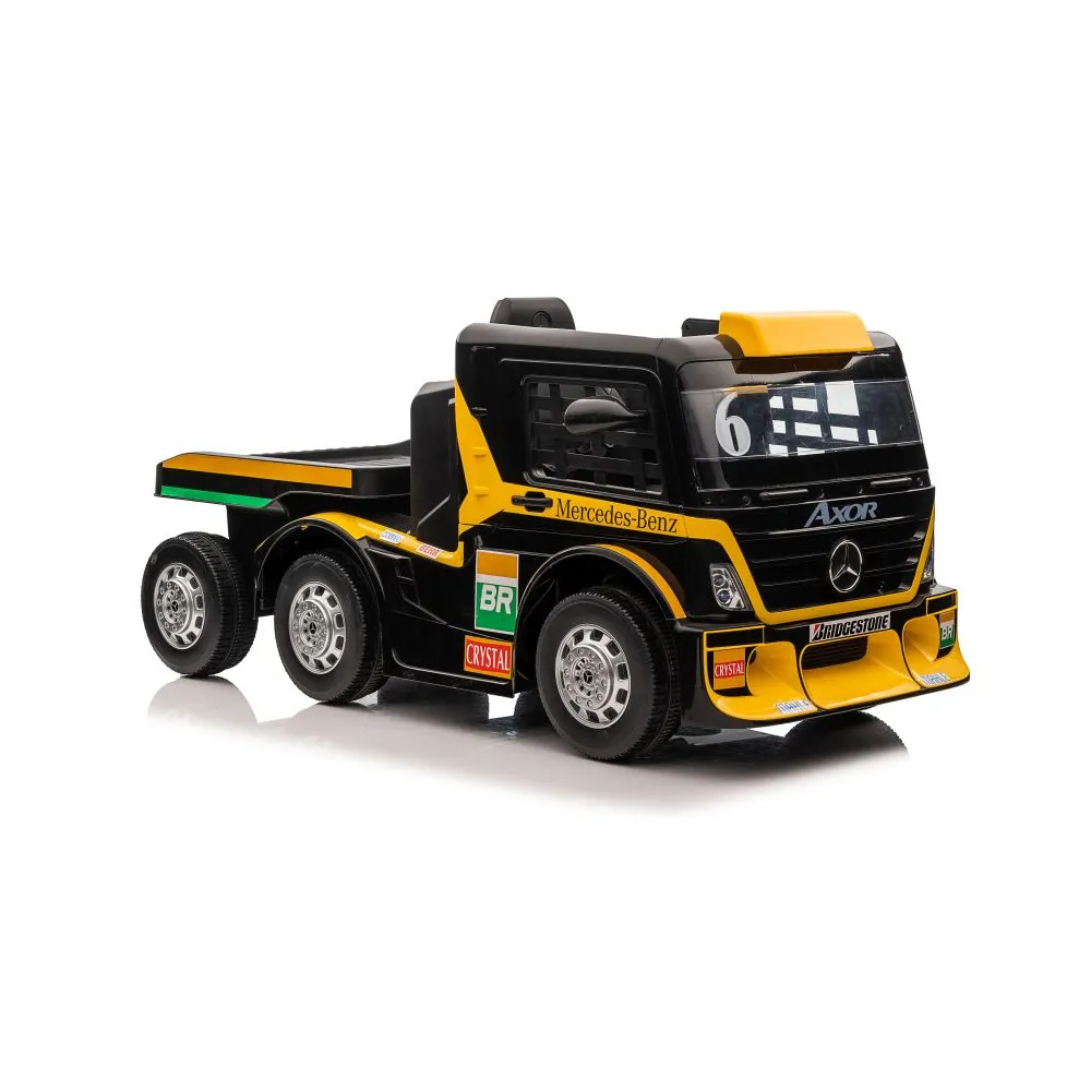 Auto Na Akumulator Mercedes + Naczepa XMX622B Zółty LCD