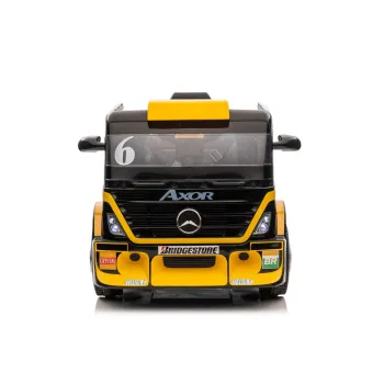 Auto Na Akumulator Mercedes + Naczepa XMX622B Żółty LCD