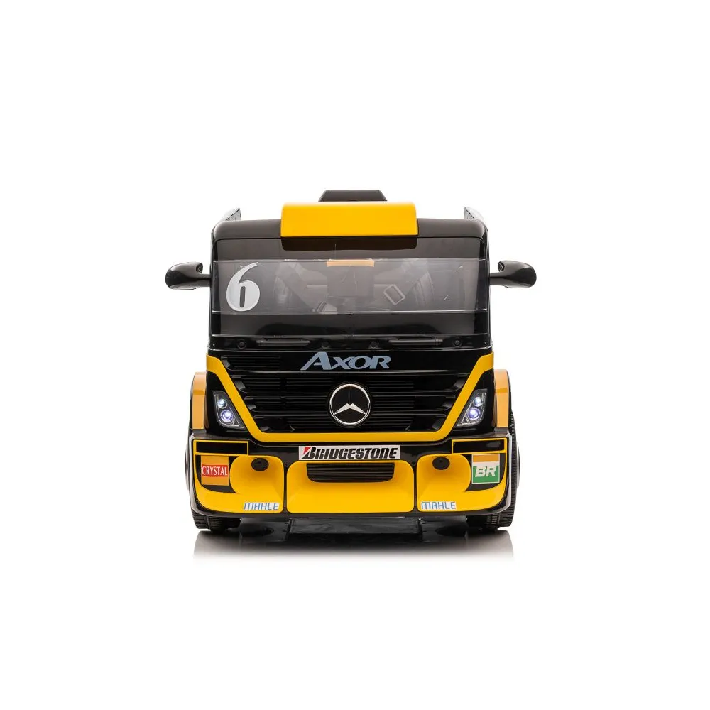 Auto Na Akumulator Mercedes + Naczepa XMX622B Zółty LCD