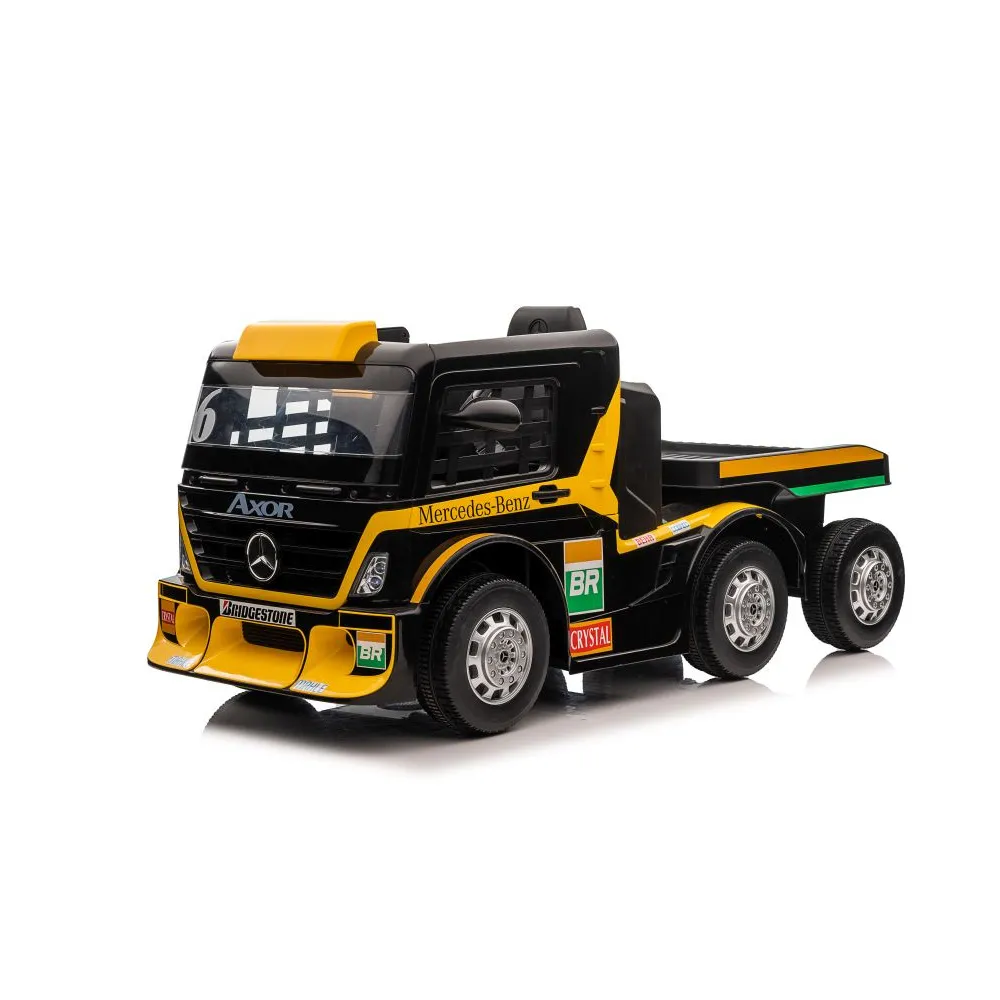 Auto Na Akumulator Mercedes + Naczepa XMX622B Zółty LCD