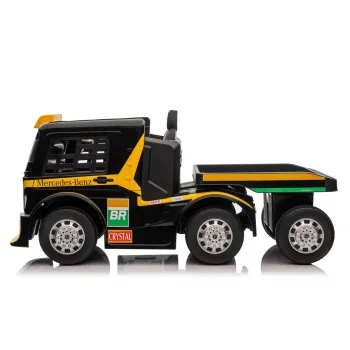 Auto Na Akumulator Mercedes + Naczepa XMX622B Zółty LCD