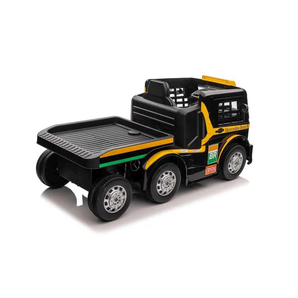 Auto Na Akumulator Mercedes + Naczepa XMX622B Zółty LCD