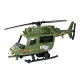 Helikopter zabawkowy z efektami świetlnymi na tle białym