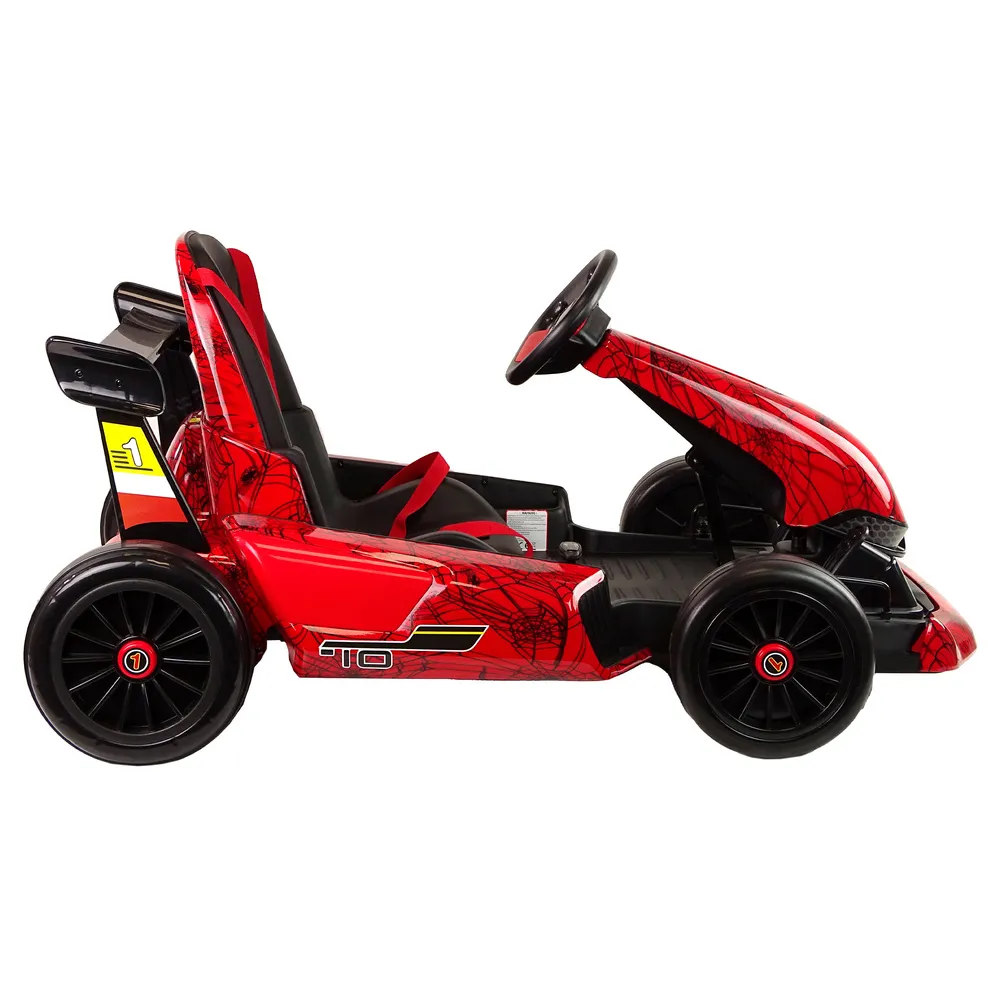Gokart Spider XMX619 w intensywnym czerwonym kolorze dla dzieci