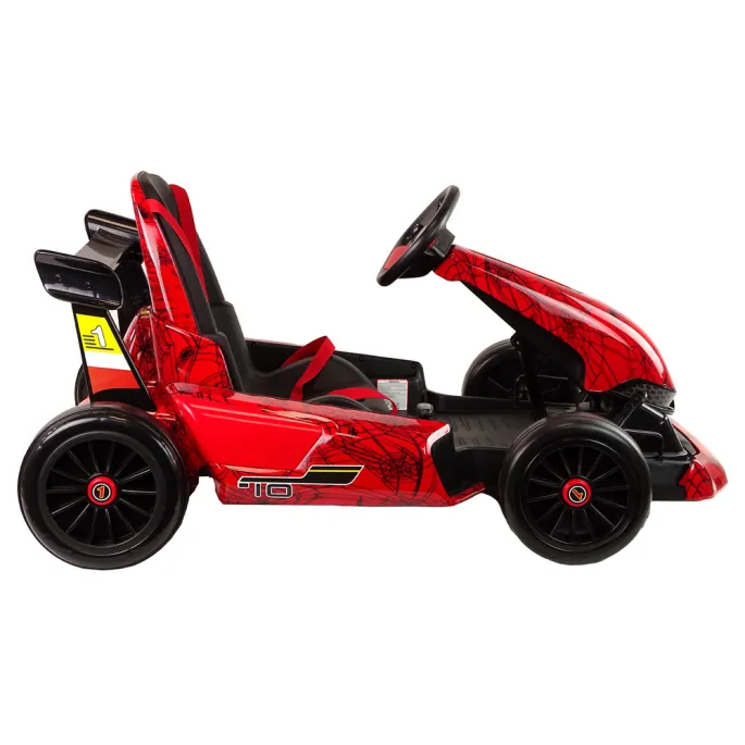 Gokart Spider XMX619 w intensywnym czerwonym kolorze dla dzieci
