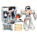 Pomarańczowy robot zdalnie sterowany dla dzieci z efektem LED