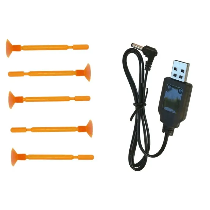 Robot na akumulator ładowany USB w zestawie z pociskami