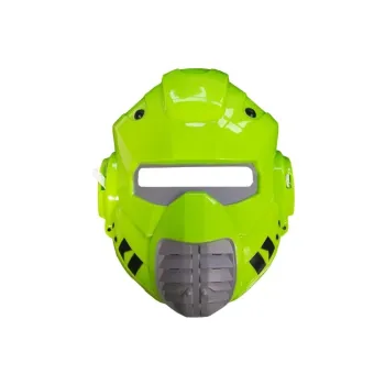 Zielony zestaw z mieczem teleskopowym i maską na przygody w galaktyce