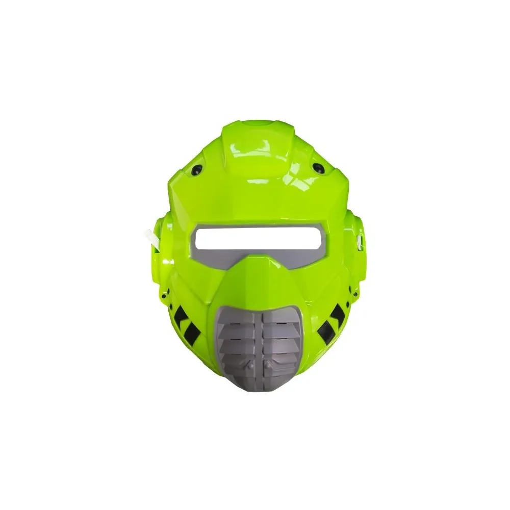 Zielony zestaw z mieczem teleskopowym i maską na przygody w galaktyce