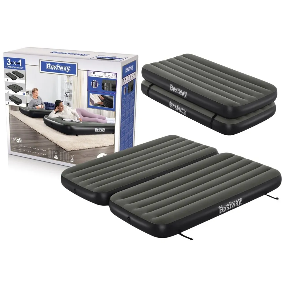 Dmuchany materac podwójny Bestway 188 x 99 x 25 cm w rozłożonej formie