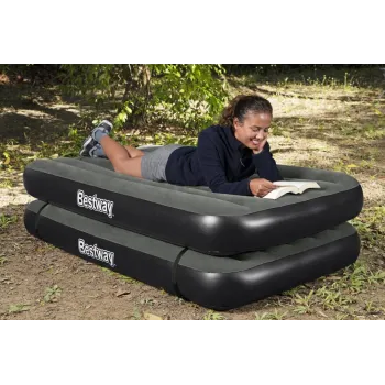 Zestaw dwóch dmuchanych materacy z łatą naprawczą od Bestway