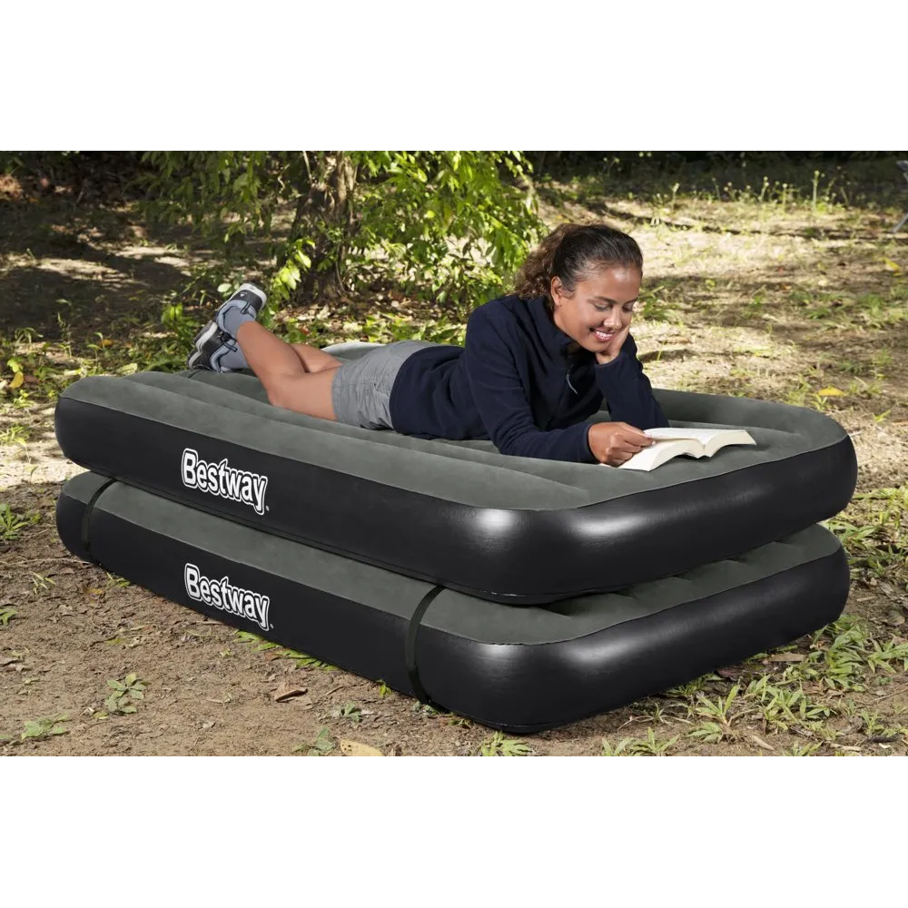 Zestaw dwóch dmuchanych materacy z łatą naprawczą od Bestway