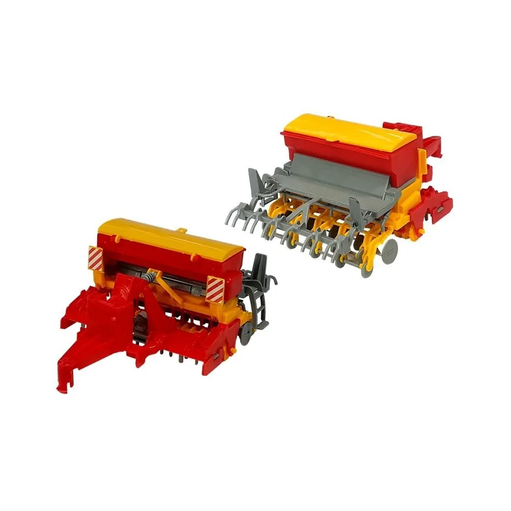 Kolorowy zestaw traktora i przyczep rolniczych do zabawy