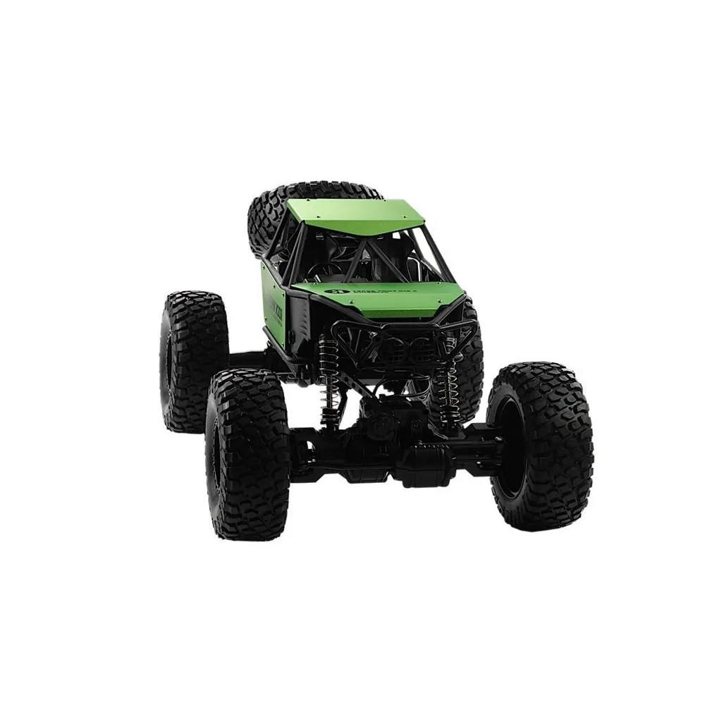 Pojazd zdalnie sterowany Monster Truck zielony na żwirowej drodze