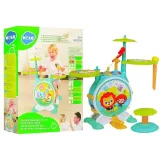 Perkusja dziecięca z krzesełkiem i kolorowym panelem muzycznym