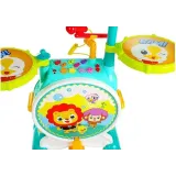 Kolorowa zabawkowa perkusja z realistycznymi dźwiękami i efektami świetlnymi