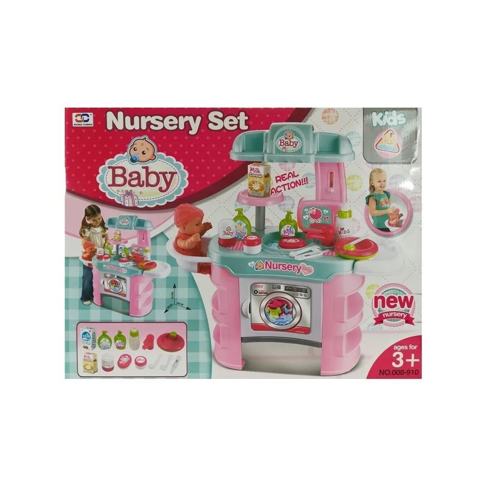 idealny prezent edukacyjny – zestaw opieki niemowlaka ze stolikiem