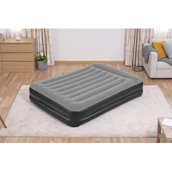 Zbliżenie na flokowaną powierzchnię materaca Bestway 203 x 152 cm