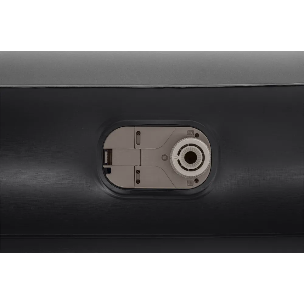 Zestaw: materac dmuchany Bestway oraz łatka naprawcza na tle namiotu