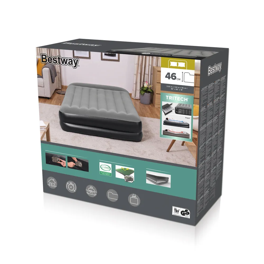 Ergonomiczna konstrukcja materaca Bestway podkreślona na zdjęciu z boku
