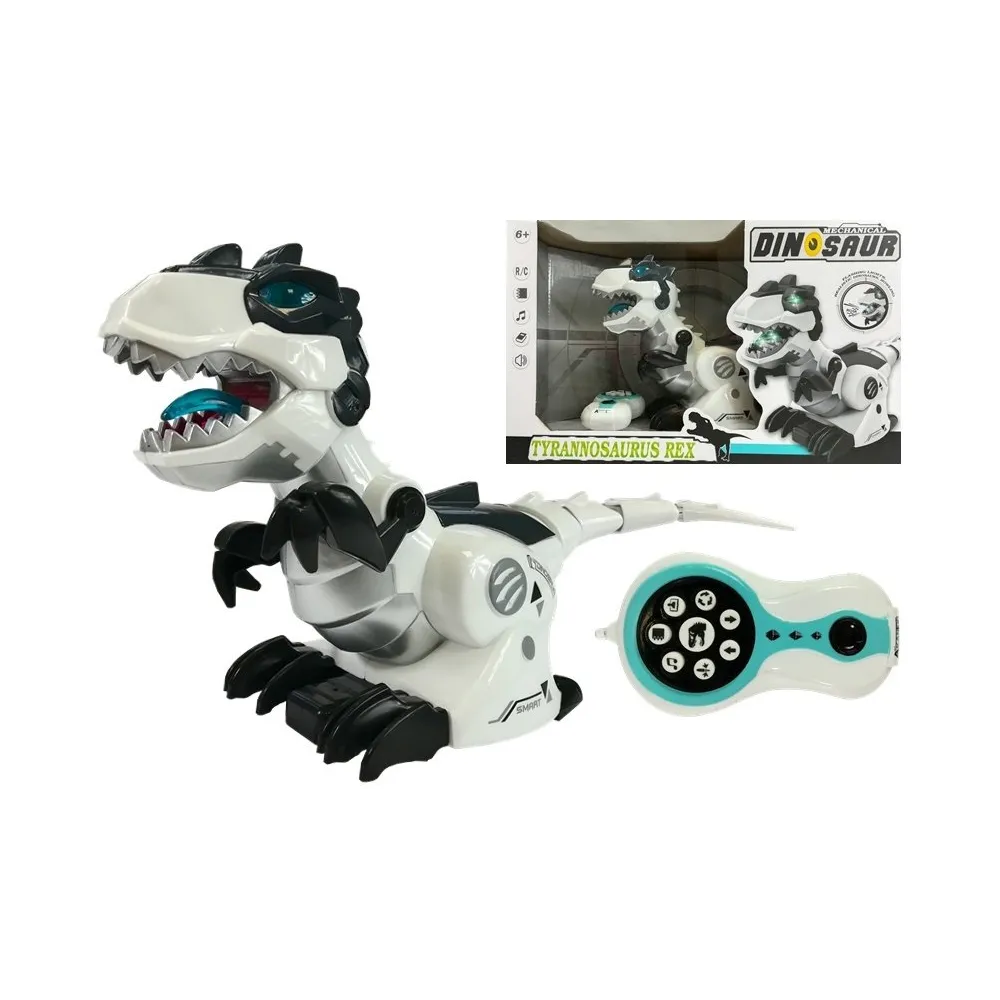 Zdalnie sterowany dinozaur T-Rex z efektami świetlnymi i dźwiękowymi