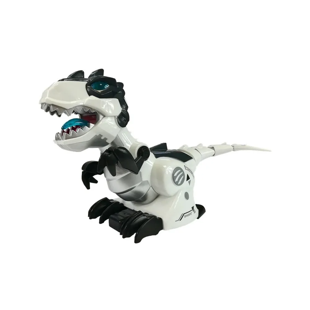 Interaktywny dinozaur dla dzieci w biało-szarej kolorystyce