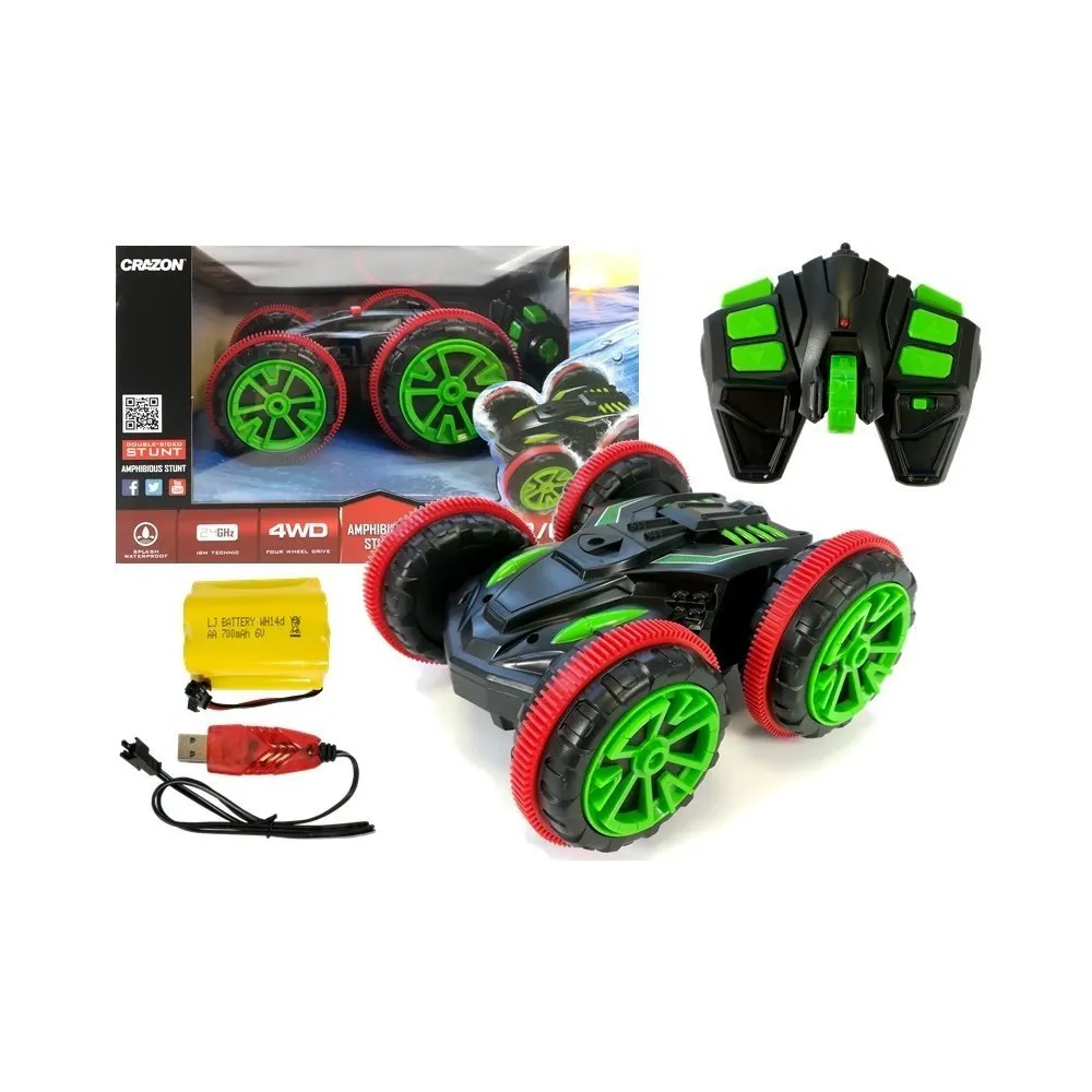 Auto R/C terenowe z napędem 4x4 dla dzieci na białym tle