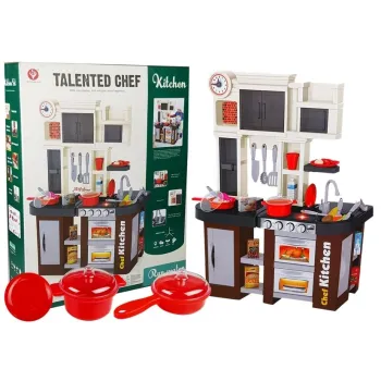 Interaktywna kuchnia dziecięca z lodówką i 58 akcesoriami