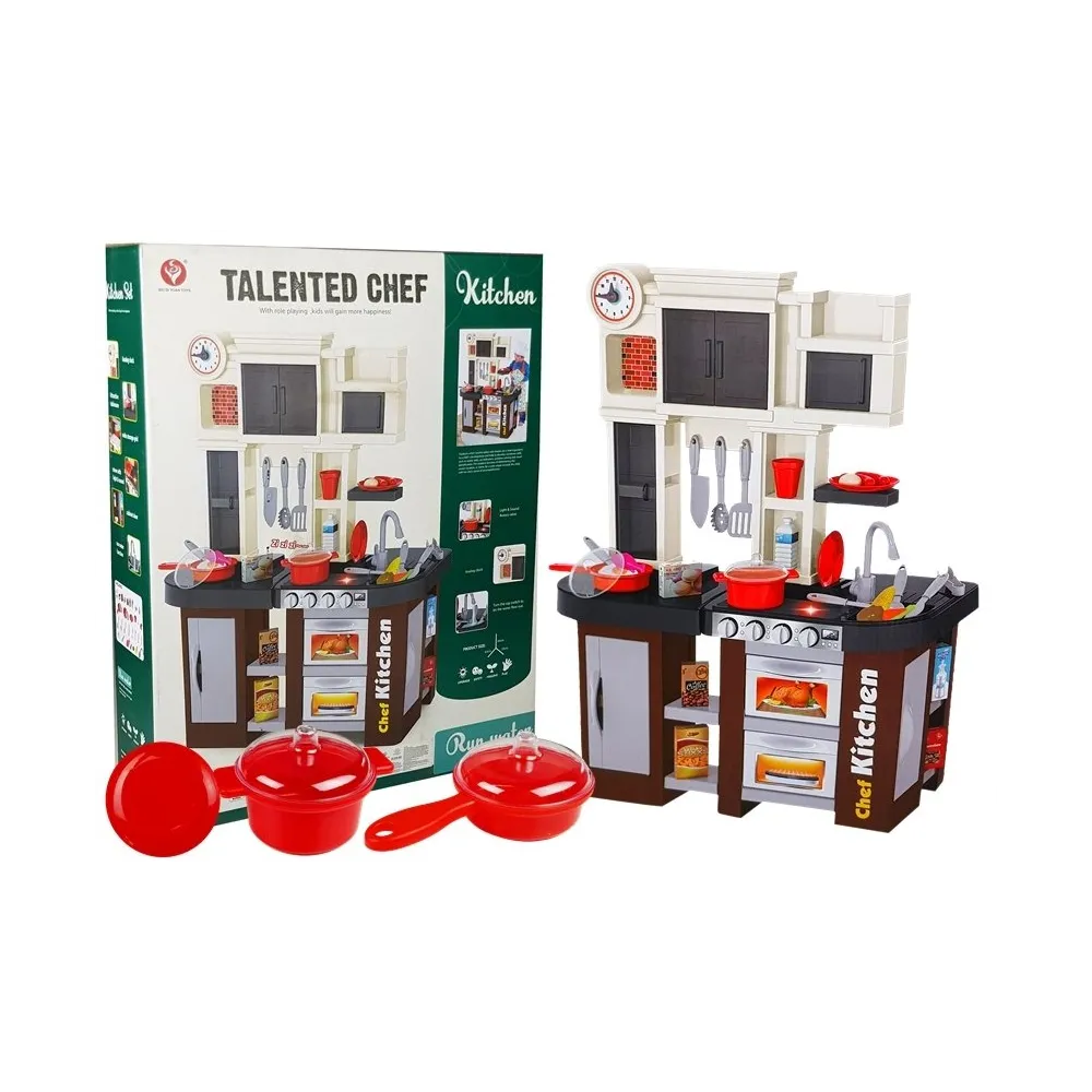 Interaktywna kuchnia dziecięca z lodówką i 58 akcesoriami