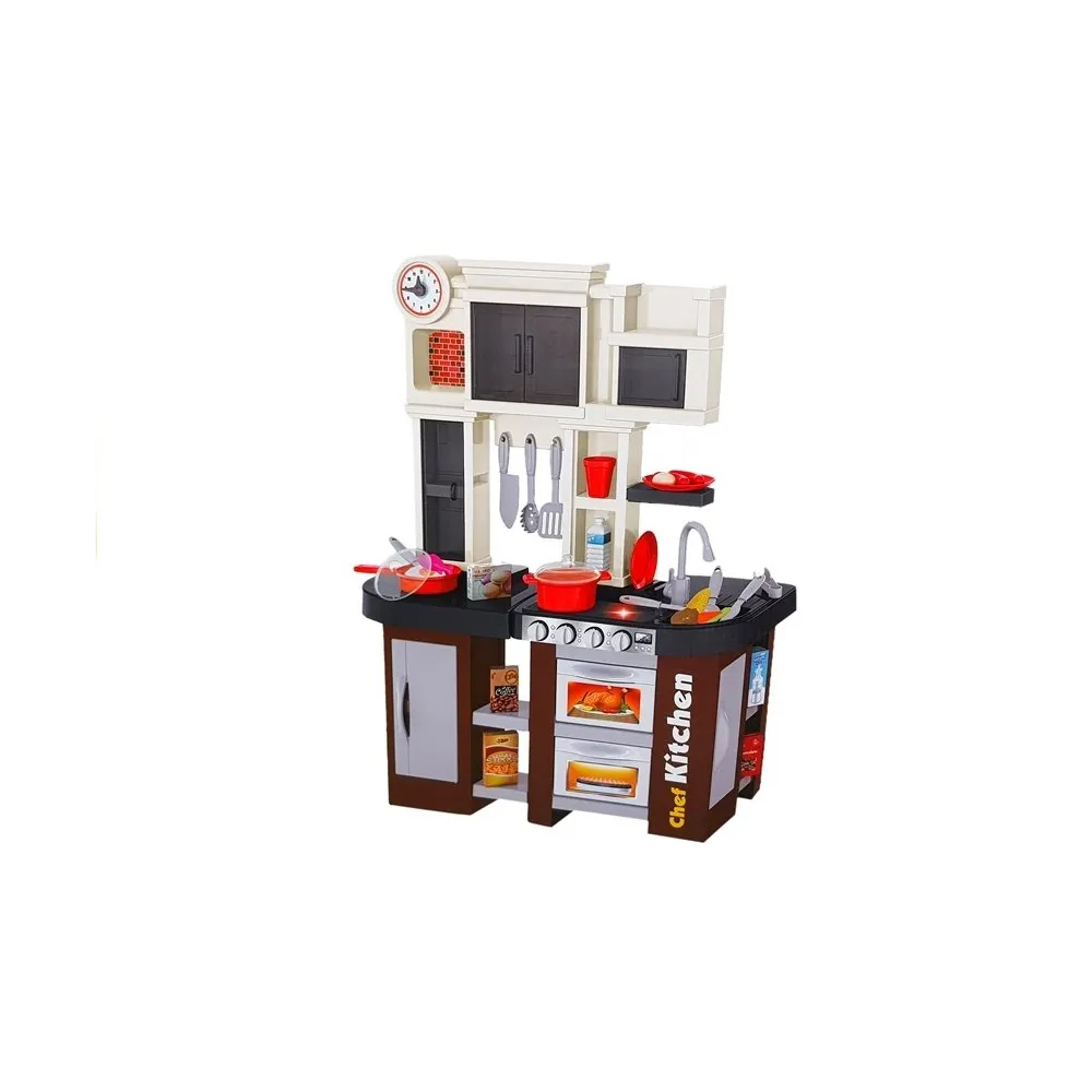 Zestaw kuchenny dla dzieci z kranem i świecącymi palnikami