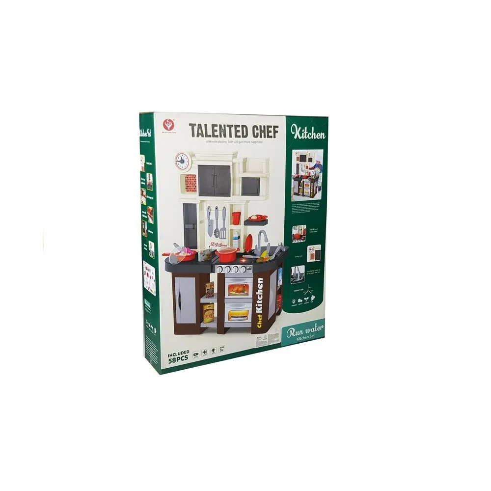 Bezpieczna kuchnia zabawkowa z akcesoriami dla dzieci