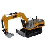 Model koparki budowlanej RC z gumowymi gąsienicami i światłami funkcyjnymi