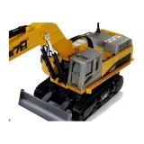 Zbliżenie na szczegóły kabiny operatora koparki RC dla dzieci