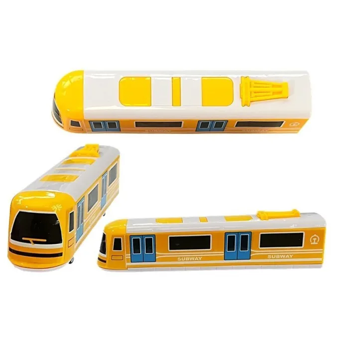 Zbliżenie na kolorowe wagony Pendolino do zabawy