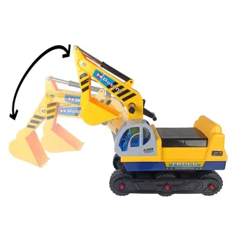 Jeździk żółty z siedziskiem i ergonomicznymi uchwytami dla dziecka