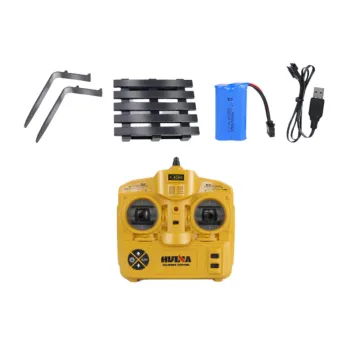 Zbliżenie na pilot do wózka widłowego R/C z dużym joystickiem