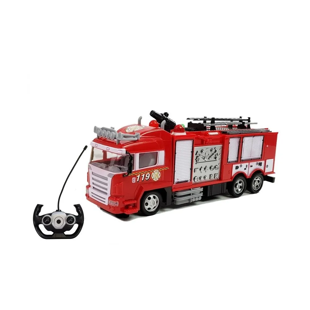 Interaktywna zabawka straż pożarna R/C dla dzieci 3+ z funkcją lania wody