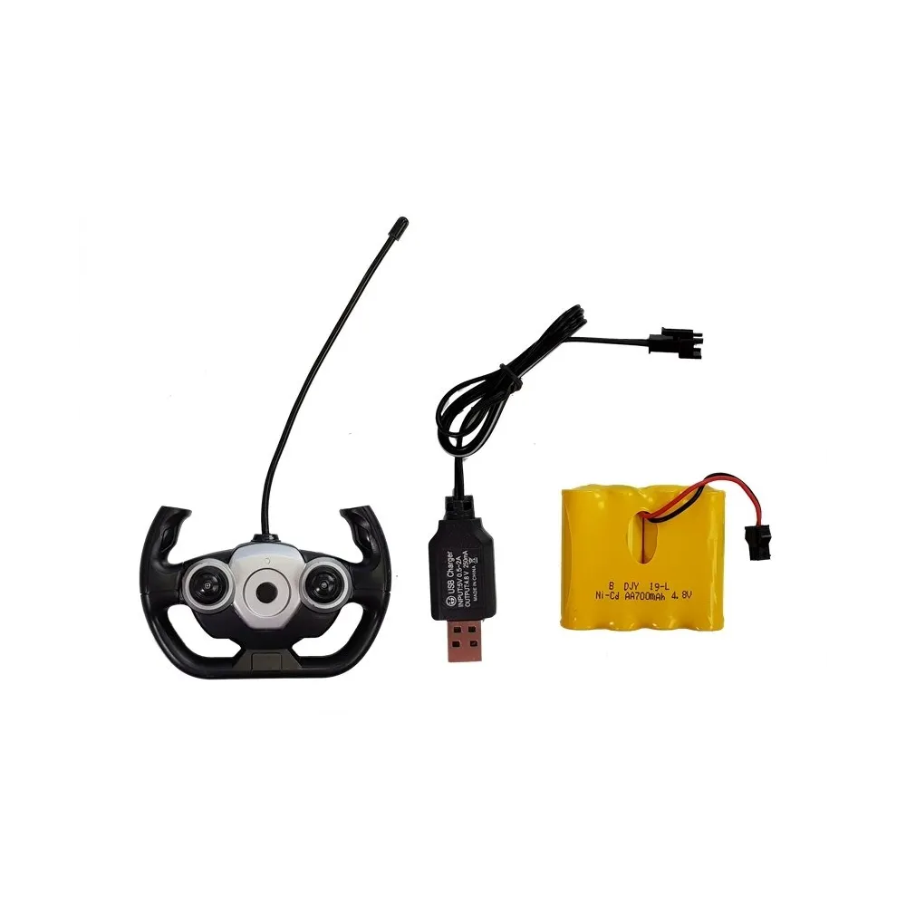 Czerwony pojazd strażacki R/C z solidnego plastiku, idealny na prezent