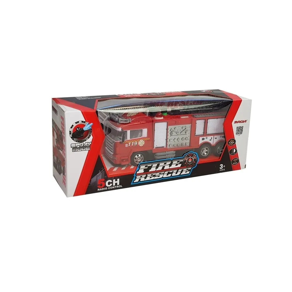 Zabawka dla dzieci — radiowóz strażacki z certyfikatem CE i dużą drabiną