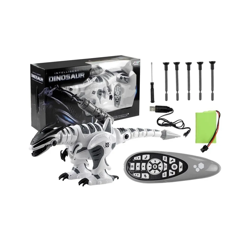 Zdalnie sterowany futurystyczny dinozaur R/C z wyrzutnią pocisków